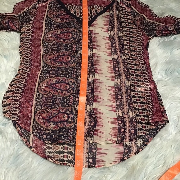 ✨Clearance✨Lucky Brand Long Sleeve Sheer Top size S - Picture 8 of 8